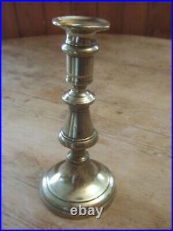 Very Rare J Barlow Patent (georgian 1760) Heavy Brass Ejector Type Candlestick