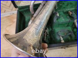 Very Rare Lamoreaux Freres Model Paris Silver Plated Shepherds Bend Cornet