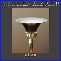 Very Rare! Laurel MCM Table Torchiere Lamp! 50s Vtg Atomic Brass 60s Light