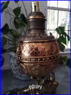 Very Rare Lg Antique Roman Soldier Soldat Spartiate Oil Lamp For Repair WOW