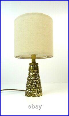 Very Rare MID Century Abstract Solid Brass Cast Brutalist Desk Lamp Germany 1960