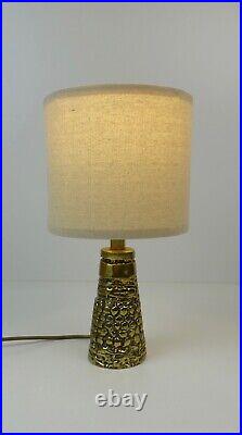 Very Rare MID Century Abstract Solid Brass Cast Brutalist Desk Lamp Germany 1960