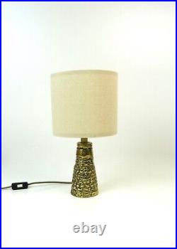 Very Rare MID Century Abstract Solid Brass Cast Brutalist Desk Lamp Germany 1960
