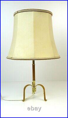 Very Rare MID Century Brass Minimalist Desk Lamp Vereinigte Werkstätten Munich