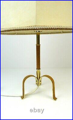 Very Rare MID Century Brass Minimalist Desk Lamp Vereinigte Werkstätten Munich