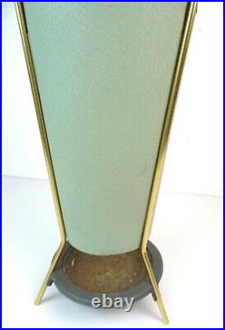 Very Rare MID MID Century Tripod Minimalist Brass Umbrella Stand Germany 1950