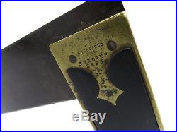 Very Rare Marples Patent Ebony & Brass Square