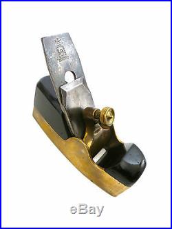 Very Rare NORRIS No4G Heavy Brass Smoother With Ebony Infill