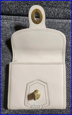 Very Rare NWOT Vintage Coach Legacy French Purse Wallet Gardenia Off White Brass
