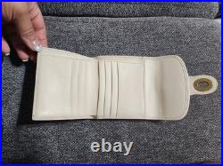Very Rare NWOT Vintage Coach Legacy French Purse Wallet Gardenia Off White Brass