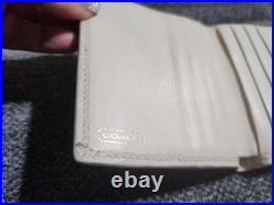 Very Rare NWOT Vintage Coach Legacy French Purse Wallet Gardenia Off White Brass