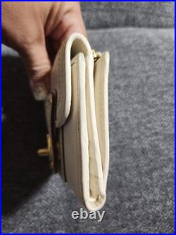 Very Rare NWOT Vintage Coach Legacy French Purse Wallet Gardenia Off White Brass