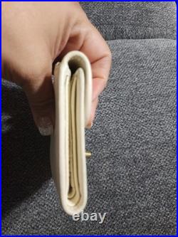 Very Rare NWOT Vintage Coach Legacy French Purse Wallet Gardenia Off White Brass