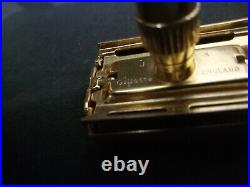 Very Rare Nos 1989 Gillette Twist Slim 100% Brass Handle Set J3 Made In England