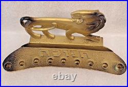 Very Rare Old'' Fantasia'' Israel Brass Menorah Hanukkah Jewish Judaica 50's