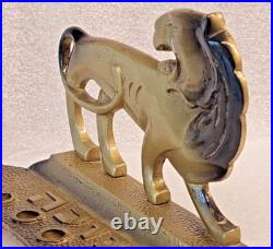 Very Rare Old'' Fantasia'' Israel Brass Menorah Hanukkah Jewish Judaica 50's