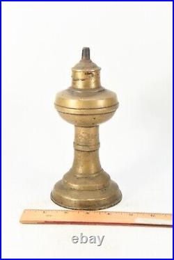 Very Rare Old Thunderbolt Brass Oil Lamp Handmade Tibetan Ancient Fire Lamp NPL
