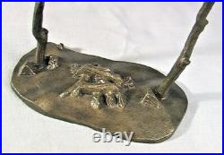 Very Rare Original Antique Brass Figurine Art Figure Statuette Souvenir Handmade