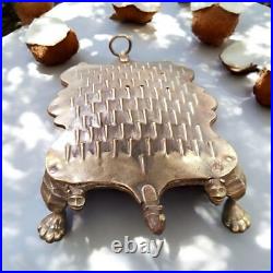 Very Rare Original Antique Pure Brass Vintage Grater Scraper with Animal Shape