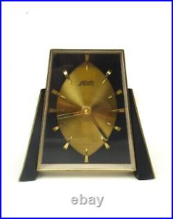 Very Rare Original German MID Century Vintage 60s Shape Table Clock By Atlanta