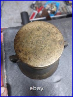 Very Rare Over 125 Year Old solid brass 18th Century Bronze Mortar and Pest