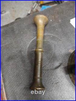 Very Rare Over 125 Year Old solid brass 18th Century Bronze Mortar and Pest