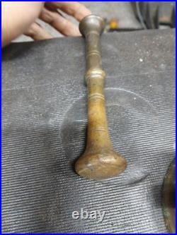 Very Rare Over 125 Year Old solid brass 18th Century Bronze Mortar and Pest
