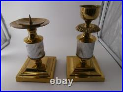 Very Rare PAIR OF ANNICK NAUDY MCM SOLID BRASS CANDLE HOLDER