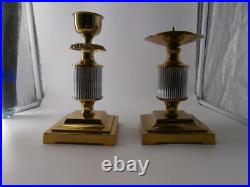 Very Rare PAIR OF ANNICK NAUDY MCM SOLID BRASS CANDLE HOLDER