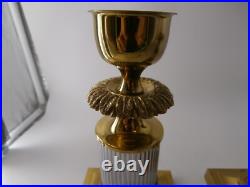 Very Rare PAIR OF ANNICK NAUDY MCM SOLID BRASS CANDLE HOLDER