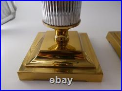 Very Rare PAIR OF ANNICK NAUDY MCM SOLID BRASS CANDLE HOLDER