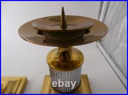 Very Rare PAIR OF ANNICK NAUDY MCM SOLID BRASS CANDLE HOLDER