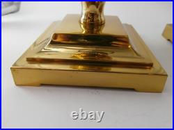 Very Rare PAIR OF ANNICK NAUDY MCM SOLID BRASS CANDLE HOLDER