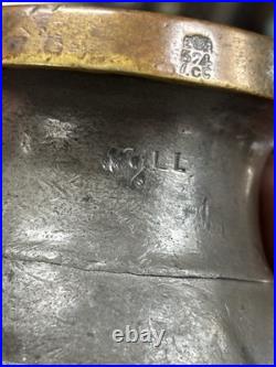 Very Rare Pair Of Antique Pewter /brass Cups By W. R. Loftus London