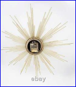 Very Rare Positively Superb Brass Welby Atomic Starburst HUGE Wall Clock 1960s