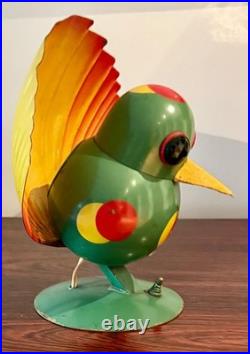 Very Rare Rare Art Deco Futuristic Woolfie Bird Lamp By Walter Von Nessen