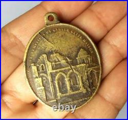 Very Rare Religious brass medallion France