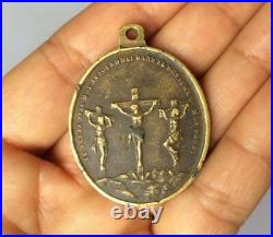 Very Rare Religious brass medallion France