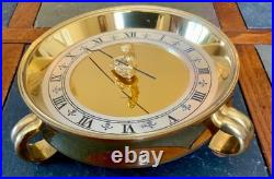 Very Rare SWISS Luxor 8 Annular Table Clock 8Day Philosopher Pole Silver Dial