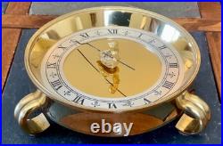 Very Rare SWISS Luxor 8 Annular Table Clock 8Day Philosopher Pole Silver Dial