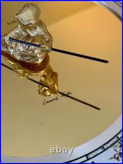 Very Rare SWISS Luxor 8 Annular Table Clock 8Day Philosopher Pole Silver Dial