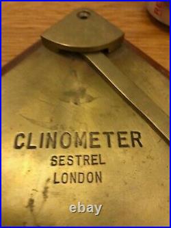 Very Rare Sestrel Of London Antique Clinometer Nautical Ship Maritime