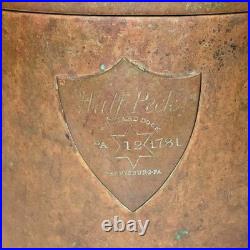 Very Rare Set Of 3 Copper & Brass 19th. C. Harrisburg, Pa. Dry Measures