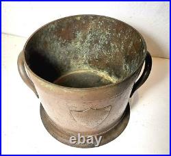 Very Rare Set Of 3 Copper & Brass 19th. C. Harrisburg, Pa. Dry Measures