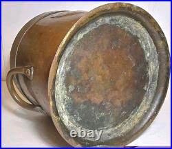 Very Rare Set Of 3 Copper & Brass 19th. C. Harrisburg, Pa. Dry Measures