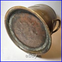 Very Rare Set Of 3 Copper & Brass 19th. C. Harrisburg, Pa. Dry Measures