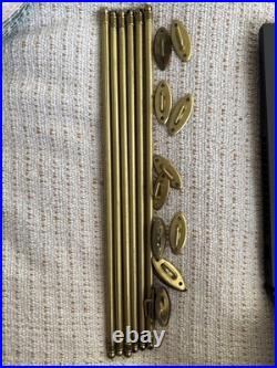 Very Rare Set Of 6 with Brackets Antique French Curtain Rods 12 extendable to 23