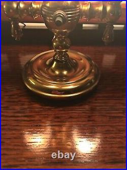 Very Rare Small Two Globe Desk/Table Lamp Well Made Heavy Brass