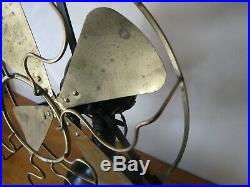 Very Rare Sprauge Lundel Motor DC 12 Inch Brass Fan All Original