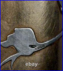 Very Rare Sterling Silver Stamped Leaf Vintage HEINTZ ART METAL SHOP 1906-1912